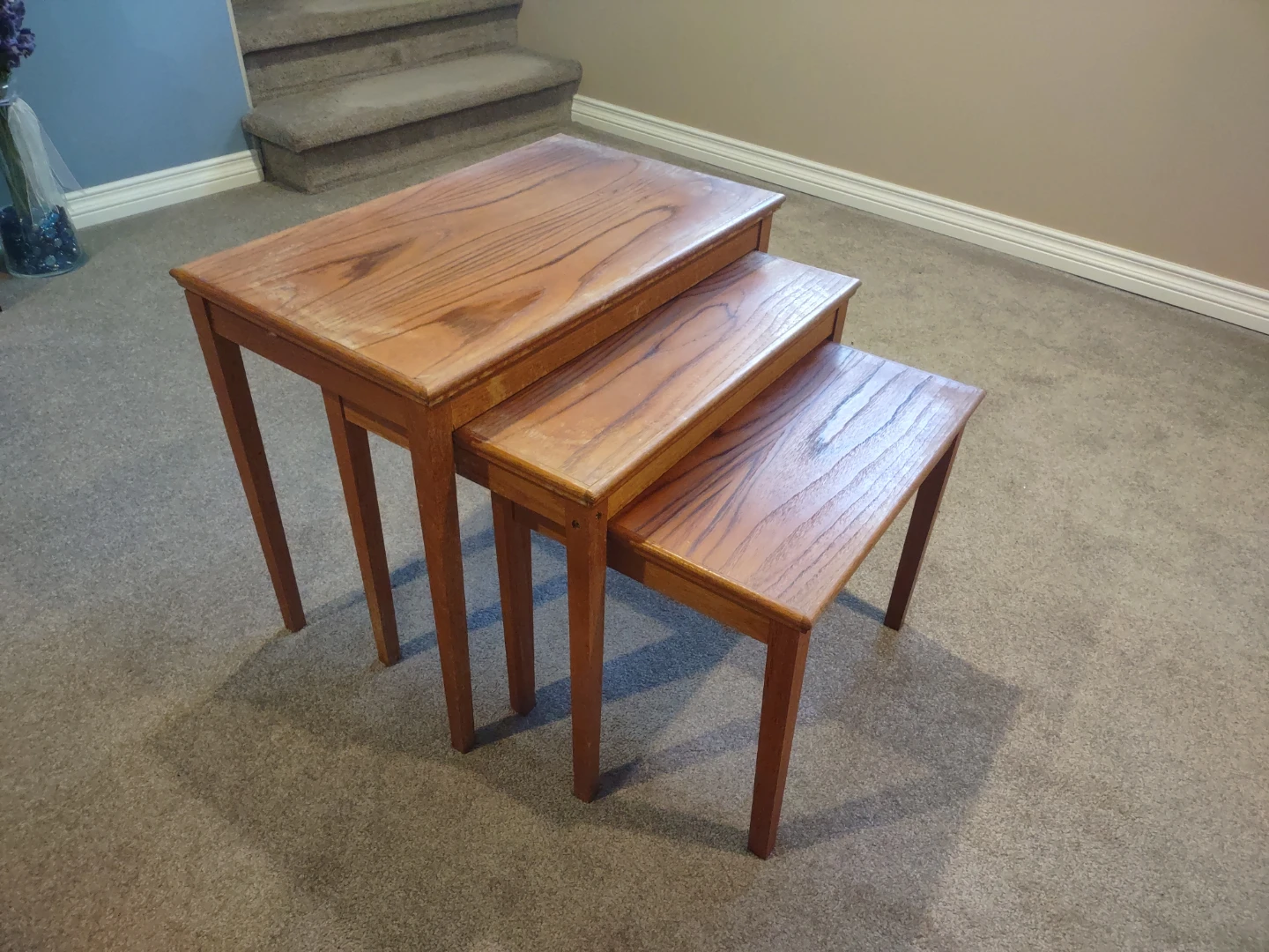 Wooden Nesting Tables - Set of 3