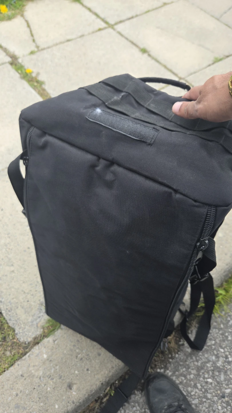 Black Tactical Backpack with rain cover - photo 2