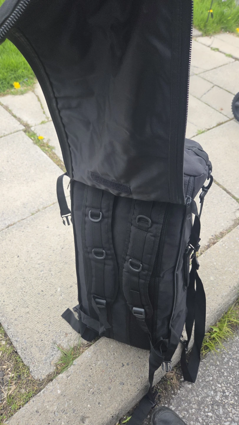 Black Tactical Backpack with rain cover - photo 3