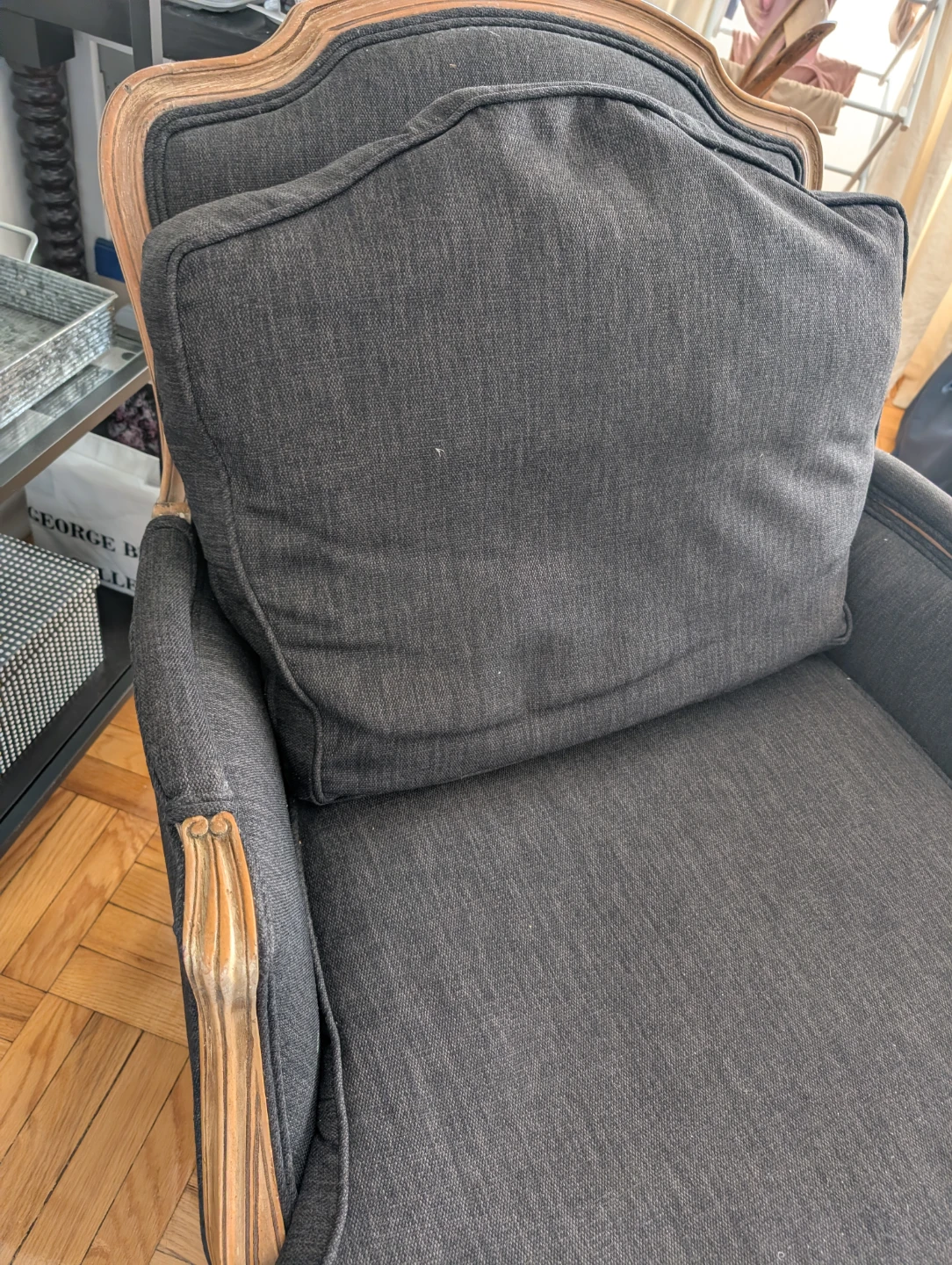 Antique Berger chair with ottoman - photo 2