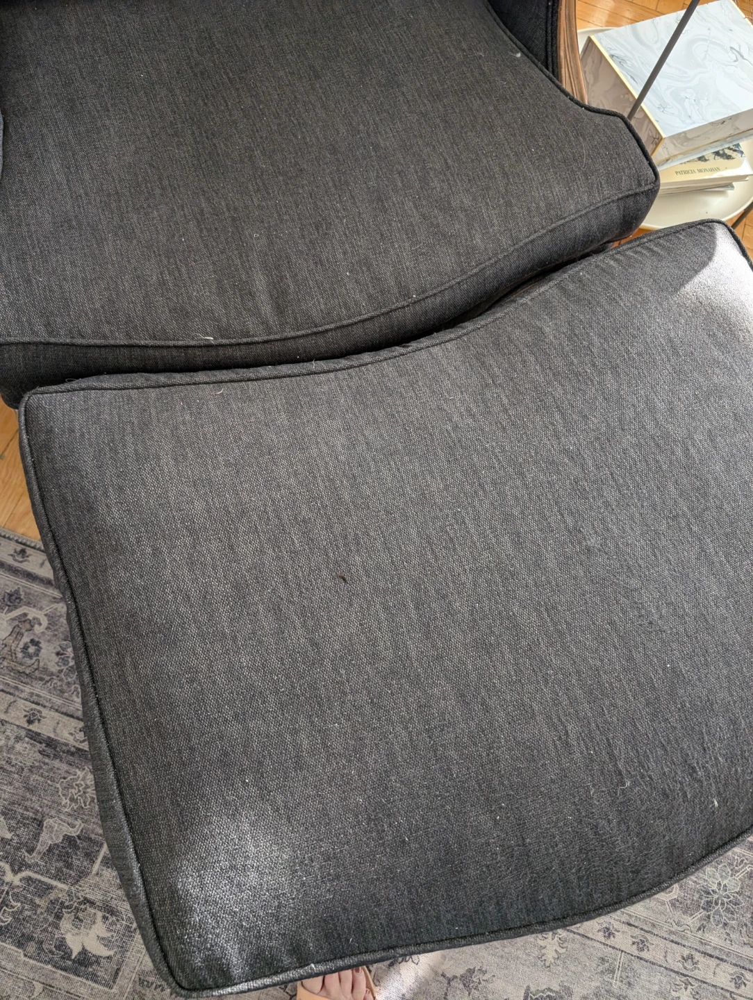 Antique Berger chair with ottoman - photo 3