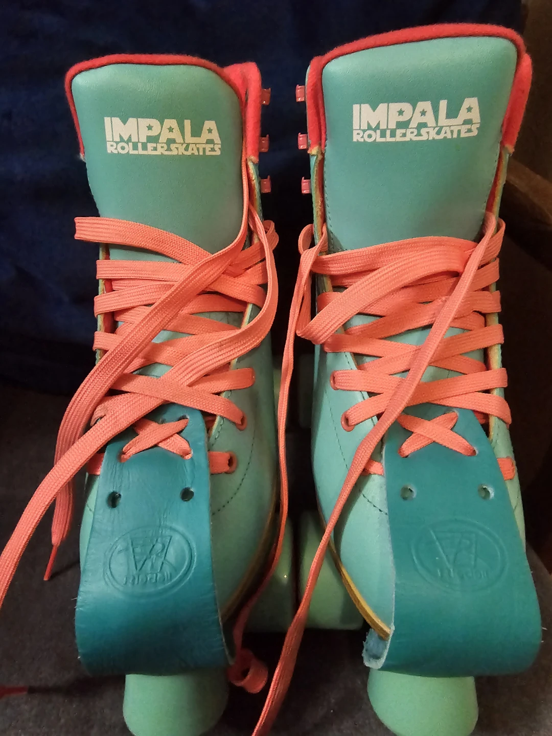 Impala Sidewalk Roller Skates - Teal/Coral - Size 6 (Women's)