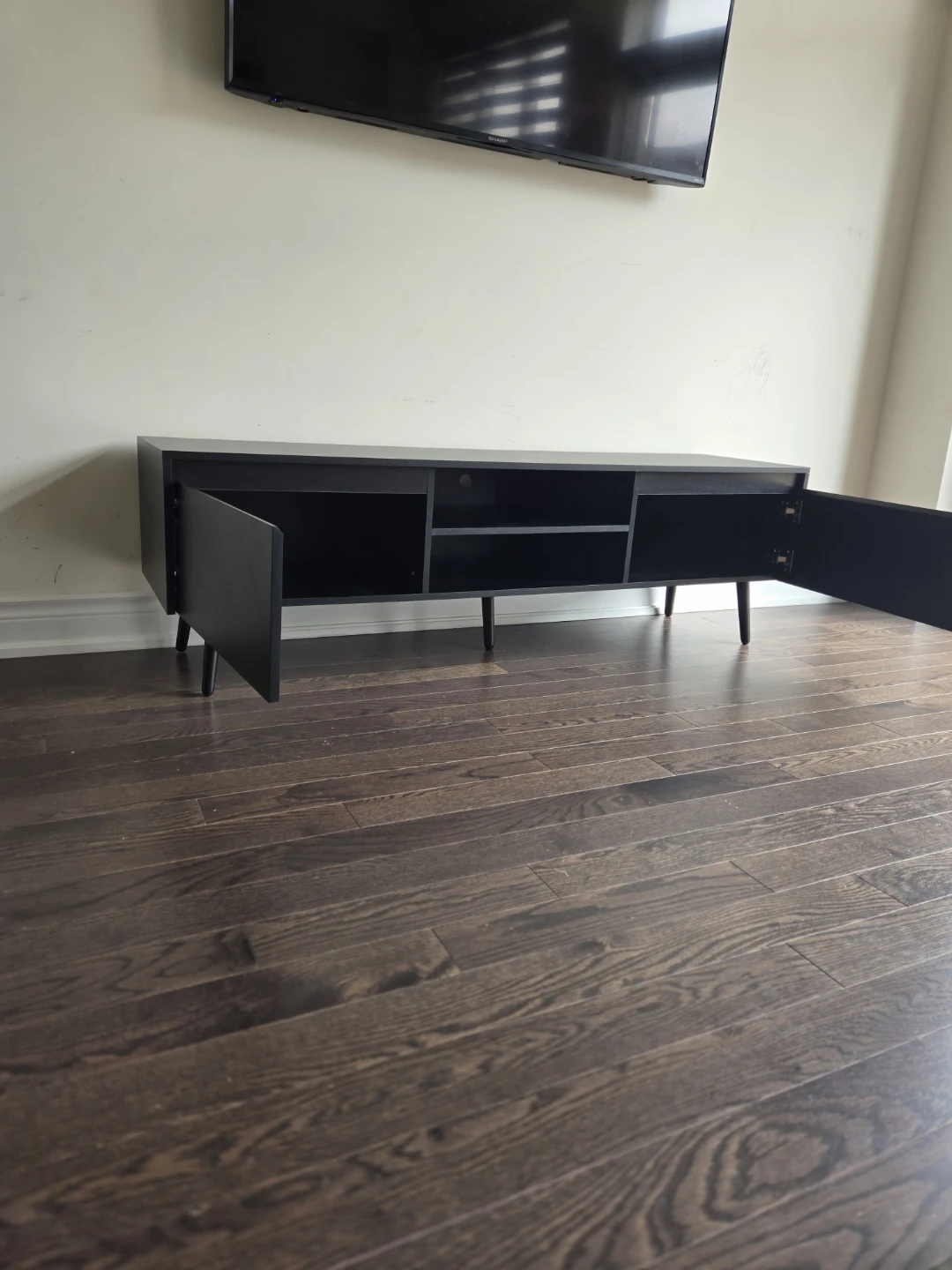 Black TV Stand Media Console