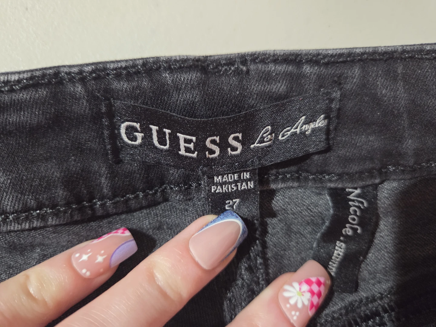 Guess Los Angeles Black Denim Jeans Size 27 - photo 3