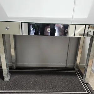 Mirrored Console Makeup Vanity with 3 Drawers
