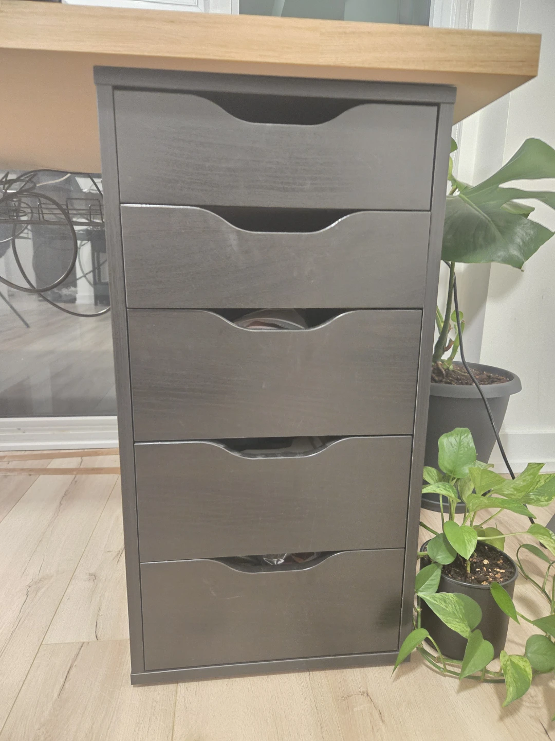 Black Office Storage Set – 5-Drawer Unit + Cabinet - photo 3