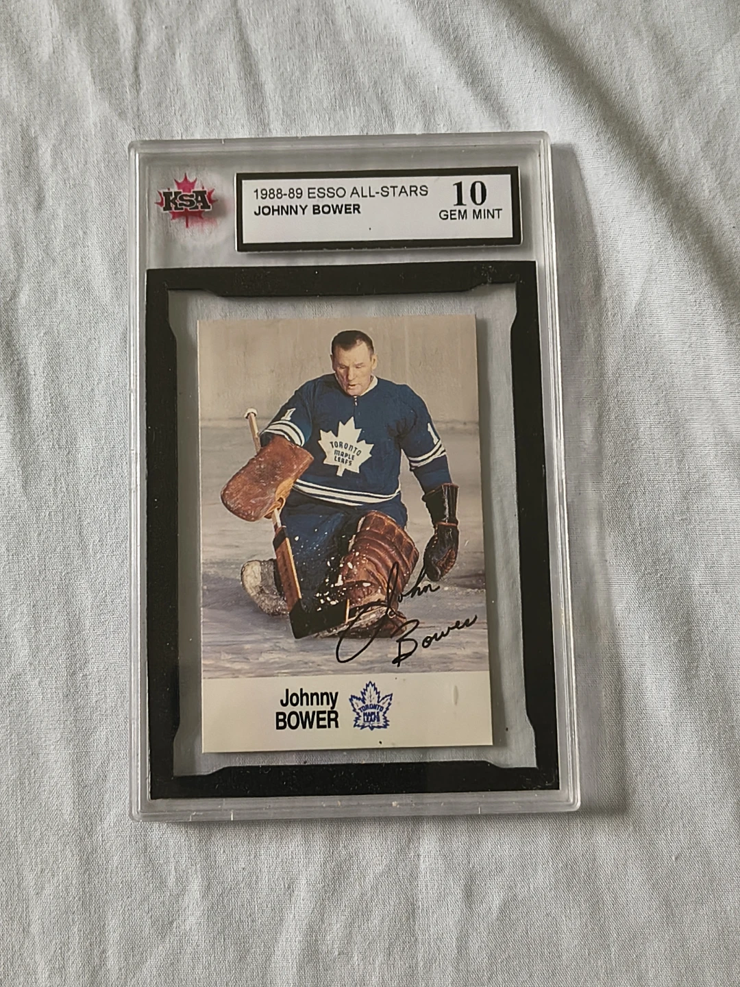 Johnny Bower HOF 89 ESSO NHL All-Star Collection #1 KSA 10