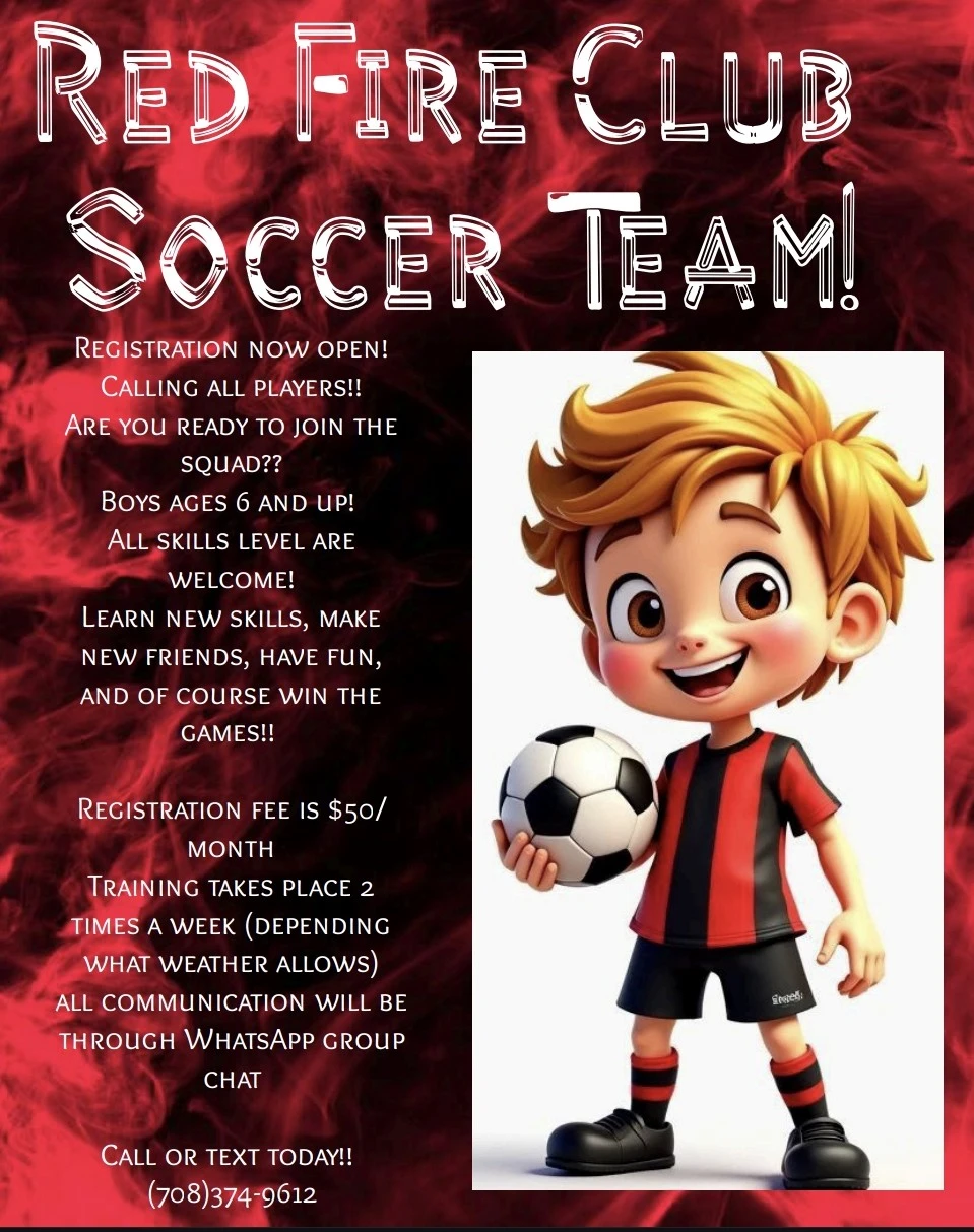 Red Fire Club Soccer Team Registration