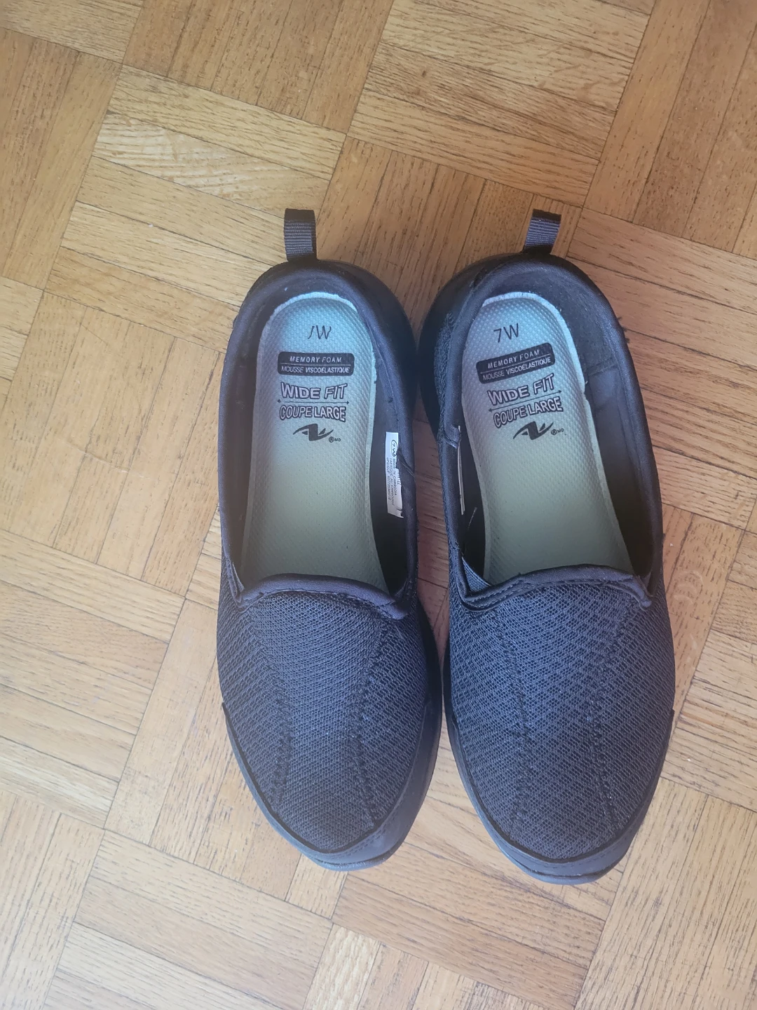 Athletic Works Women's Wide Fit Slip-On Shoes Size 7W
