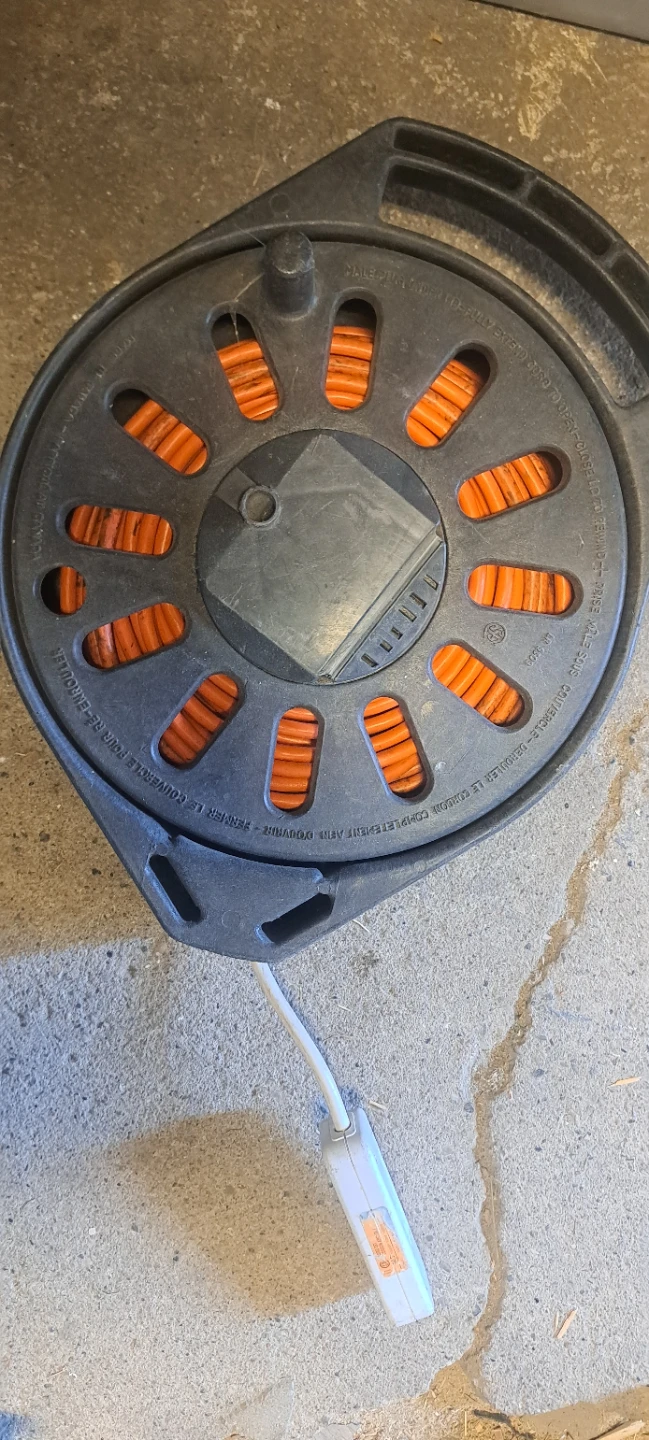 Orange Extension Cord on Reel
