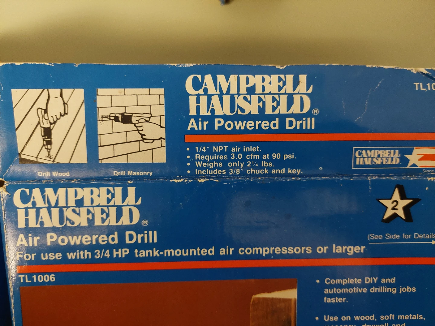 Campbell Hausfeld Air Powered Drill - photo 2