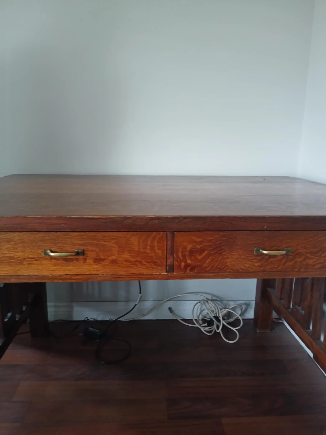 Wooden Desk with Drawers - photo 2