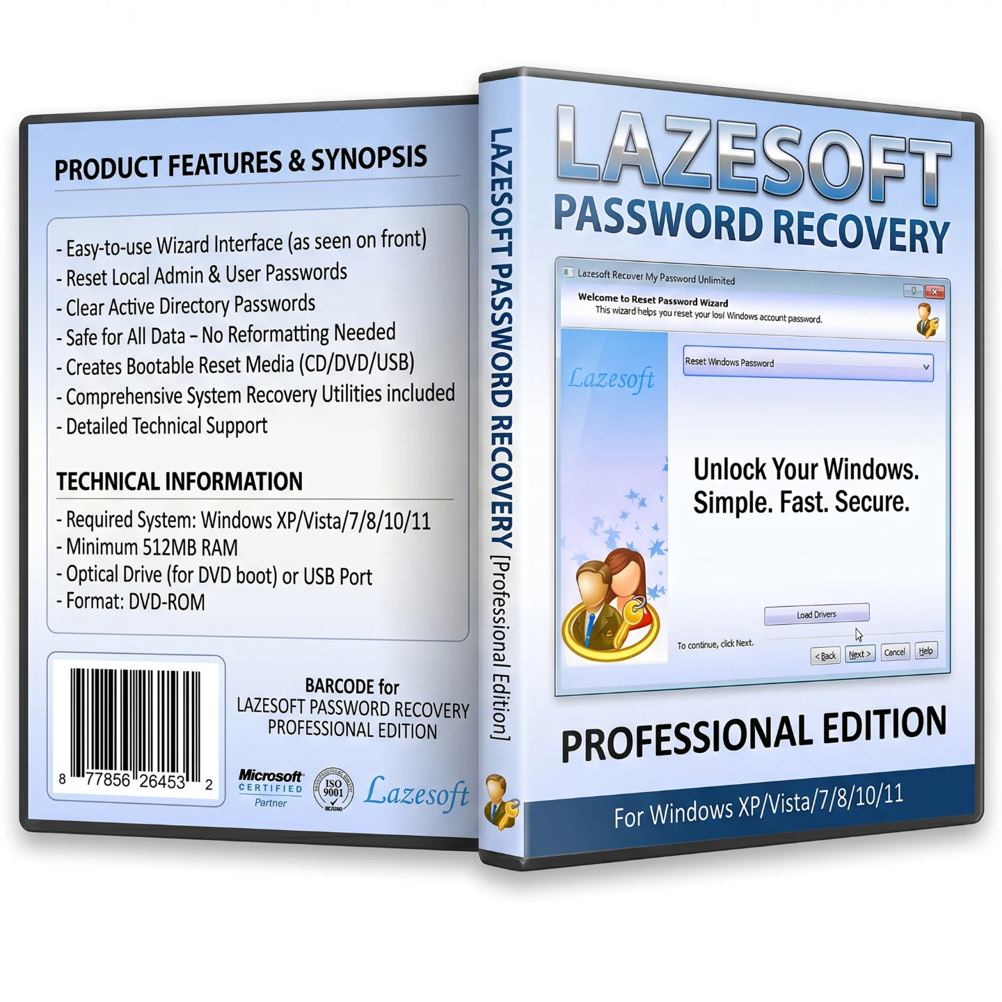 Lazesoft Recover My Password Unlimited Edition Bootable DVD