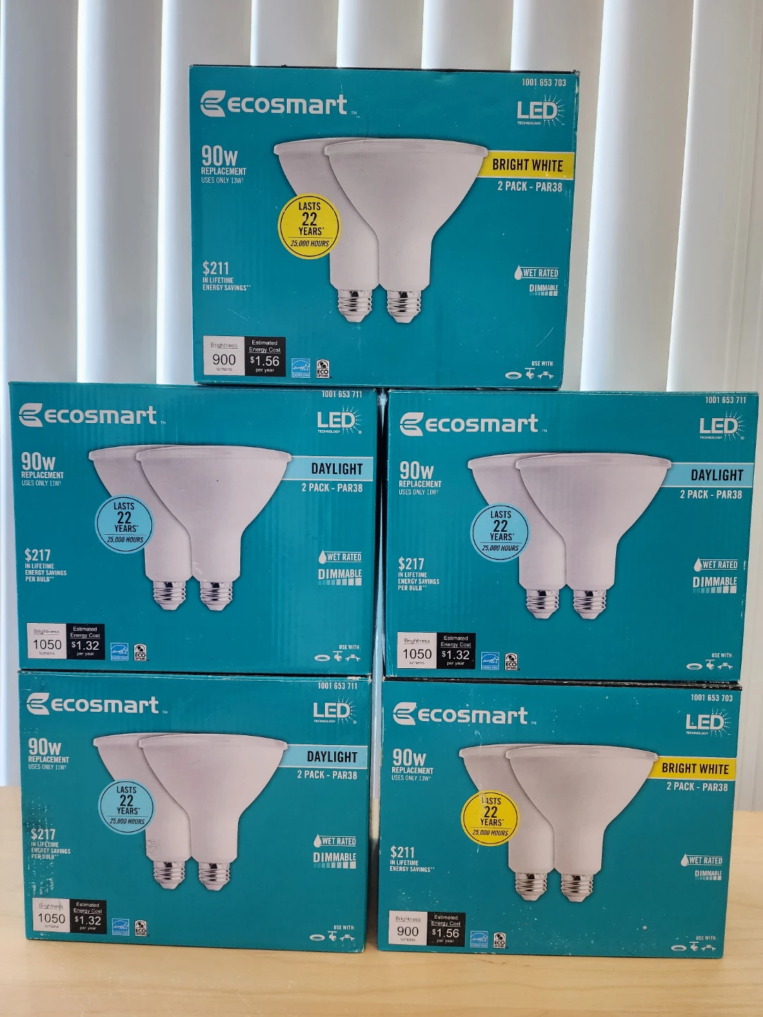 Ecosmart LED PAR38 Light Bulbs - 5 x 2 Pack (10 bulbs total)