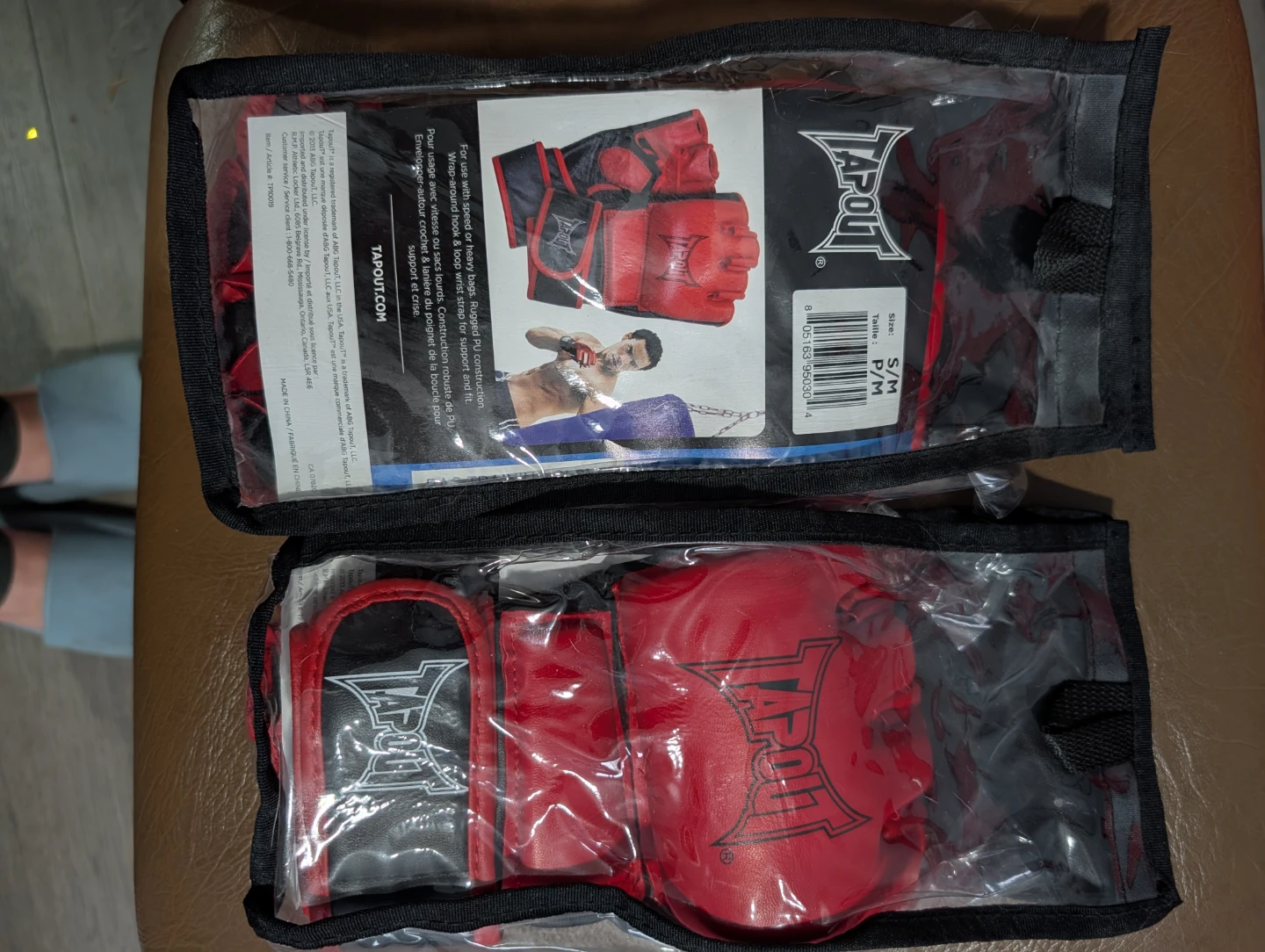 Tapout Red & Black MMA Gloves - P/M - photo 2