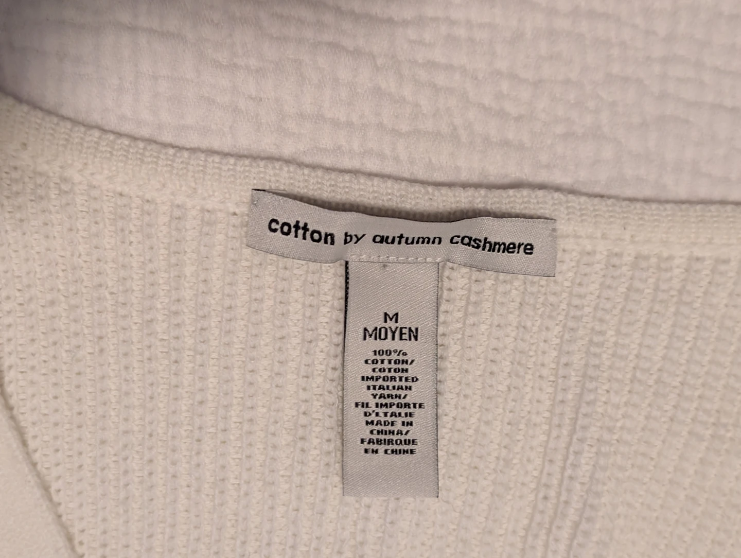 Cotton by Autumn Cashmere White Button-Up Vest - Size M - photo 2