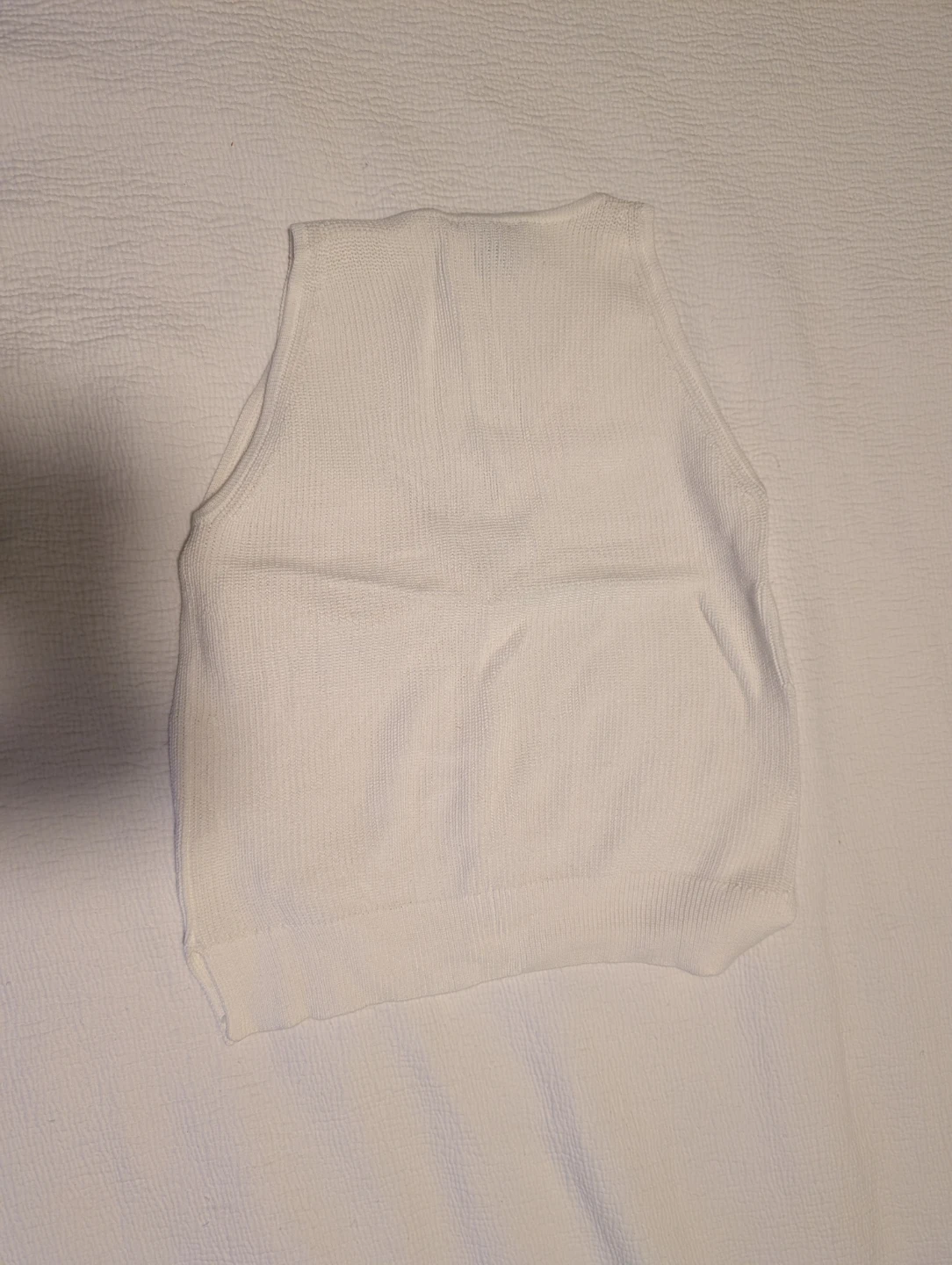 Cotton by Autumn Cashmere White Button-Up Vest - Size M - photo 3