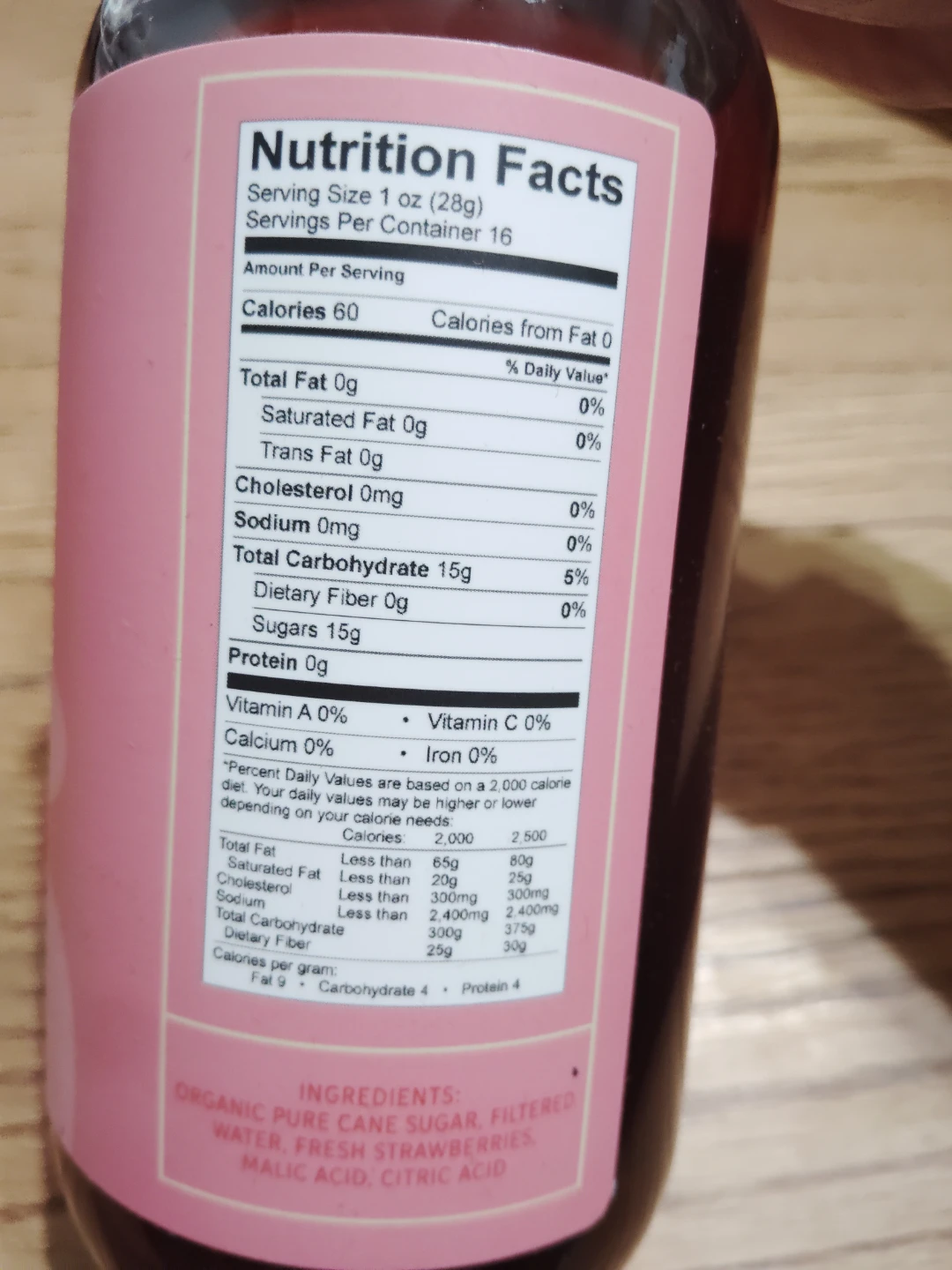 Sealed strawberry syrup 16 oz - photo 3