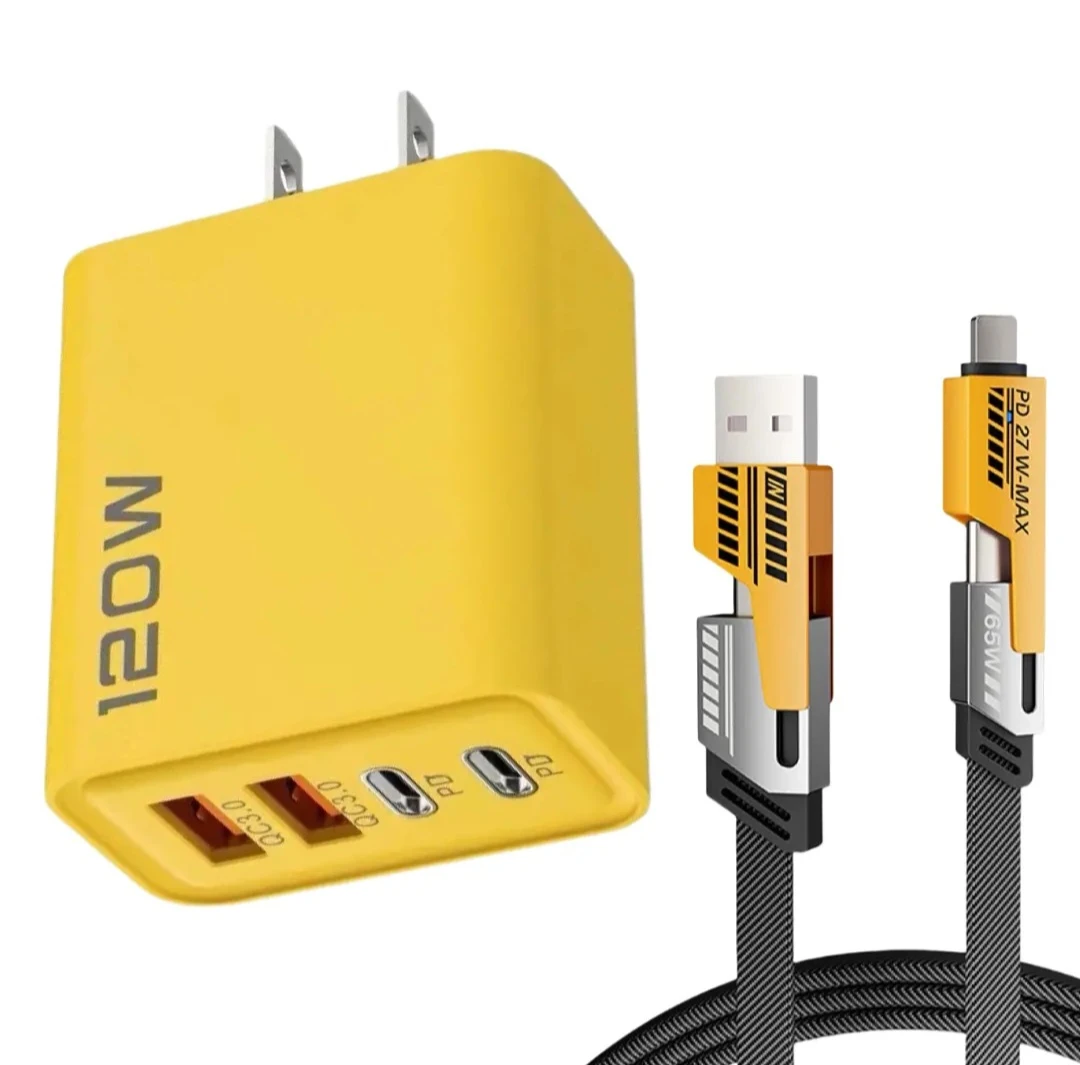 120W Fast Charging Power Adapter with 3 Ports