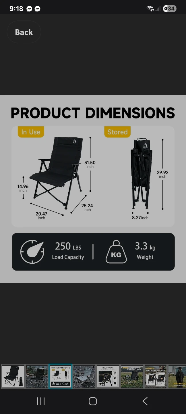 2 Folding Camping Chair brand new - photo 3