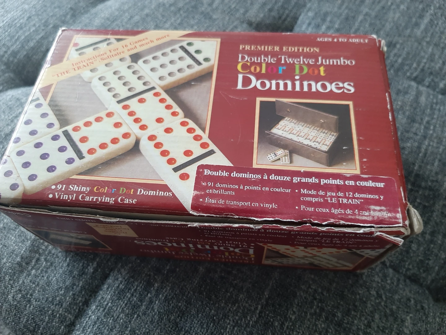 Cardinal Double Twelve Jumbo Color Dot Dominoes Set - photo 3