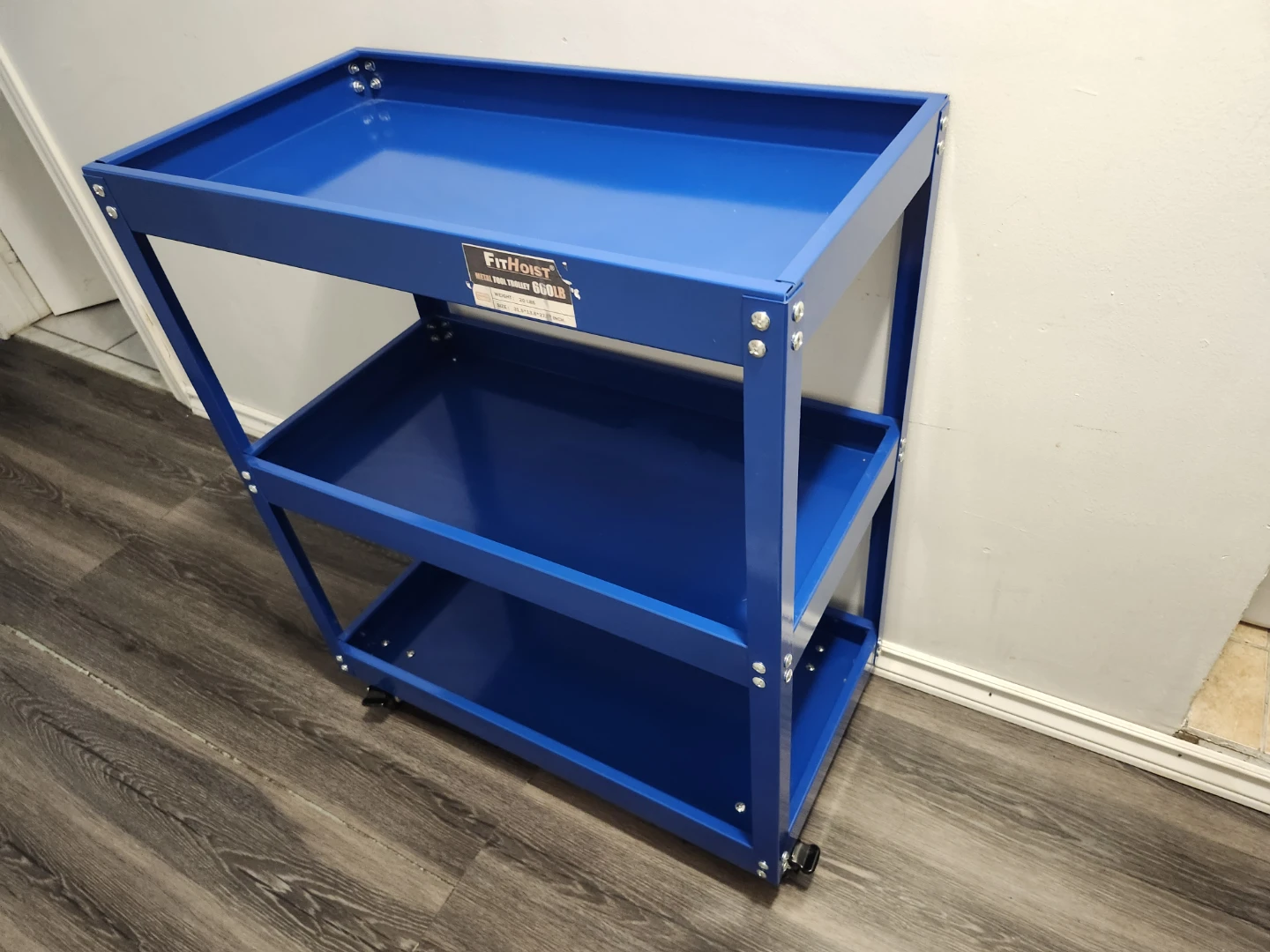 FitForHoist Blue Metal Tool Trolley 660LB Capacity Like new - photo 4