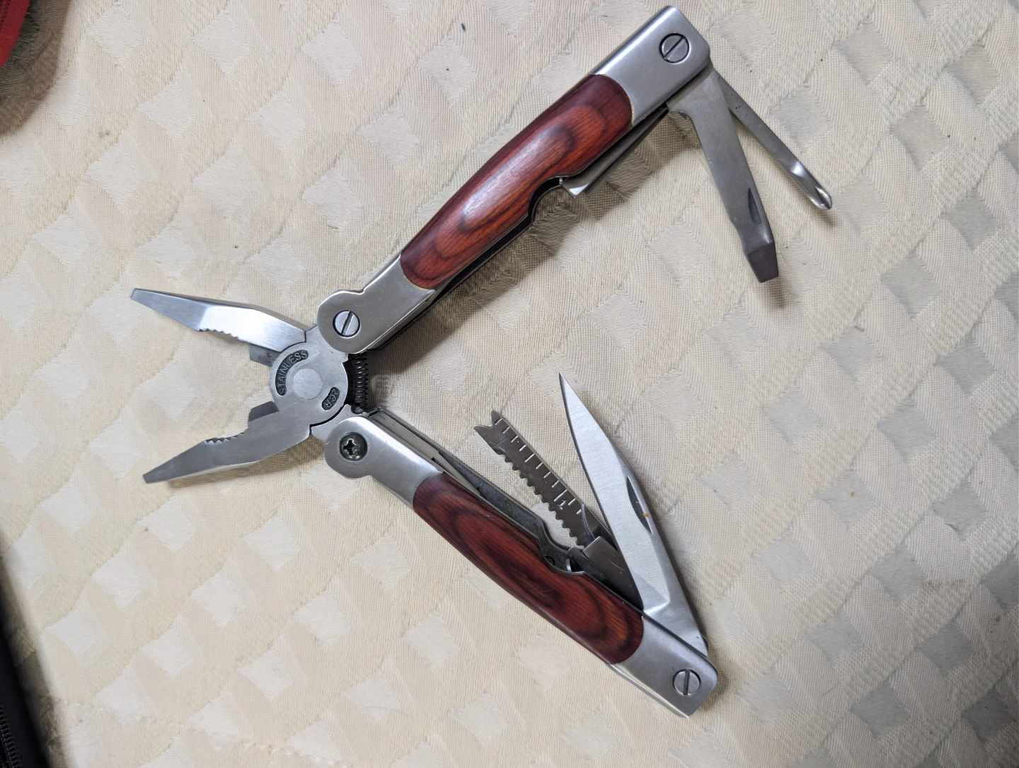 Wood Handle Multi-Tool Pliers