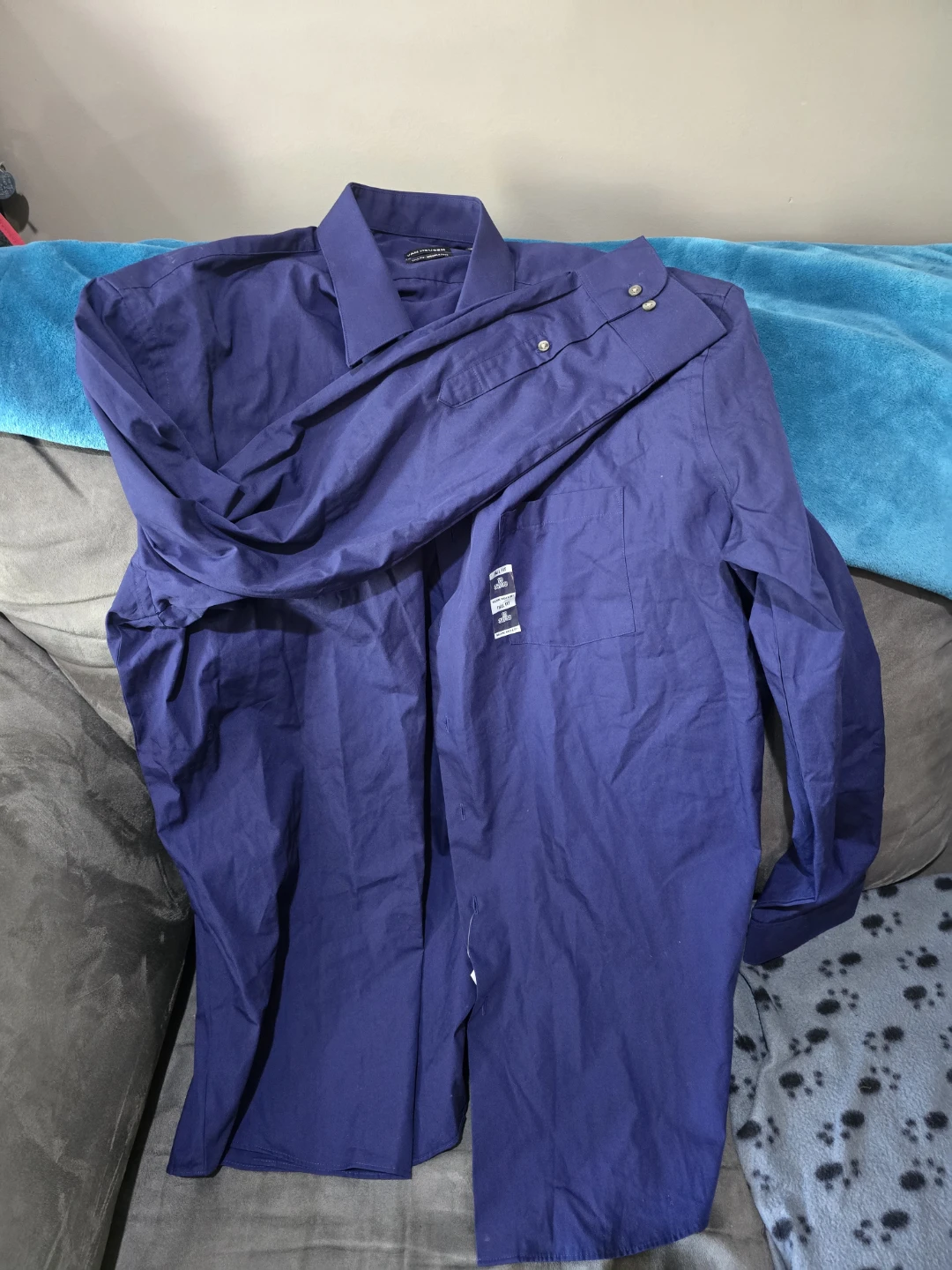 Van Heusen Tall Fit Dress Shirt - Persian Blue
