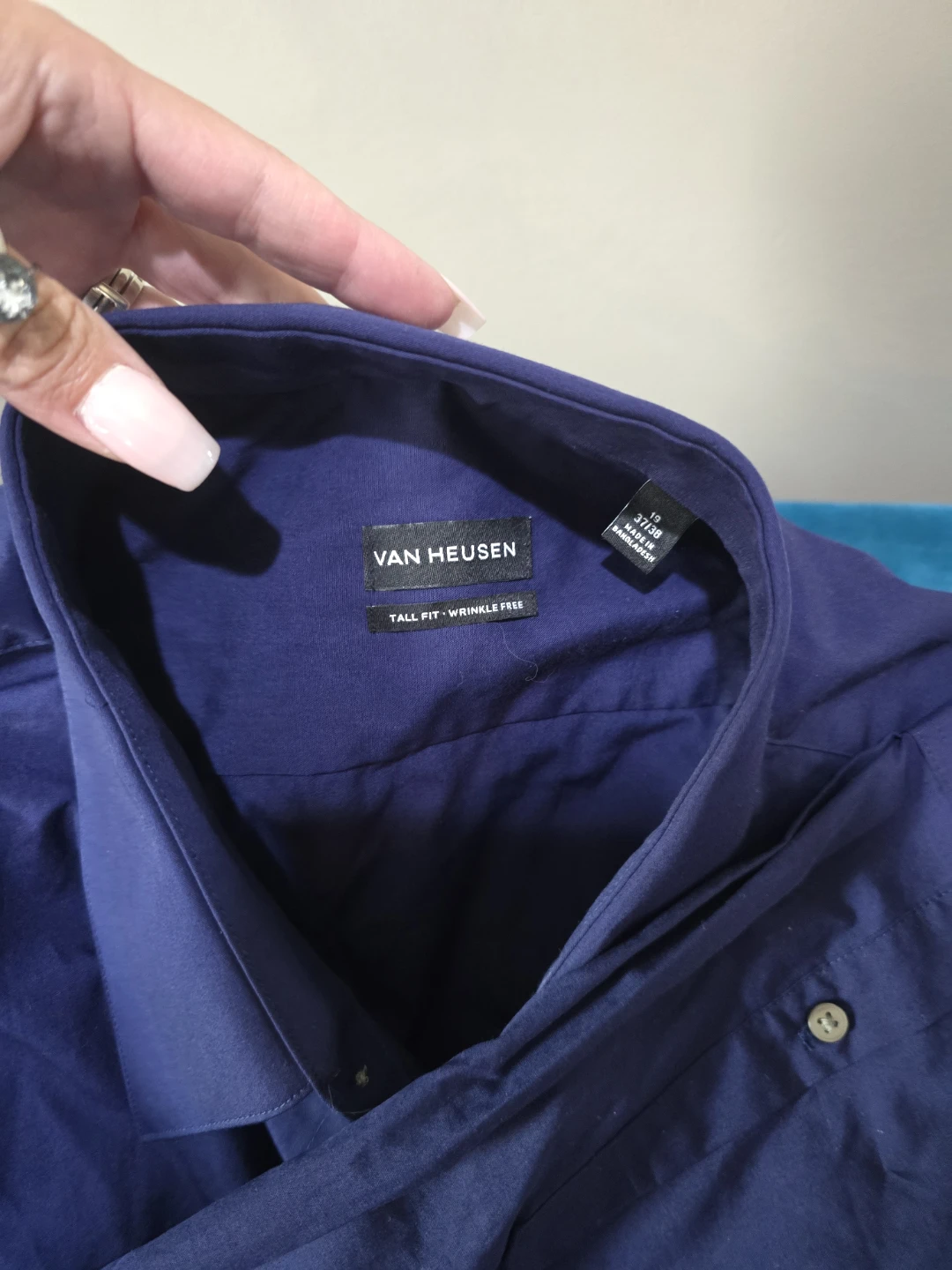 Van Heusen Tall Fit Dress Shirt - Persian Blue - photo 2