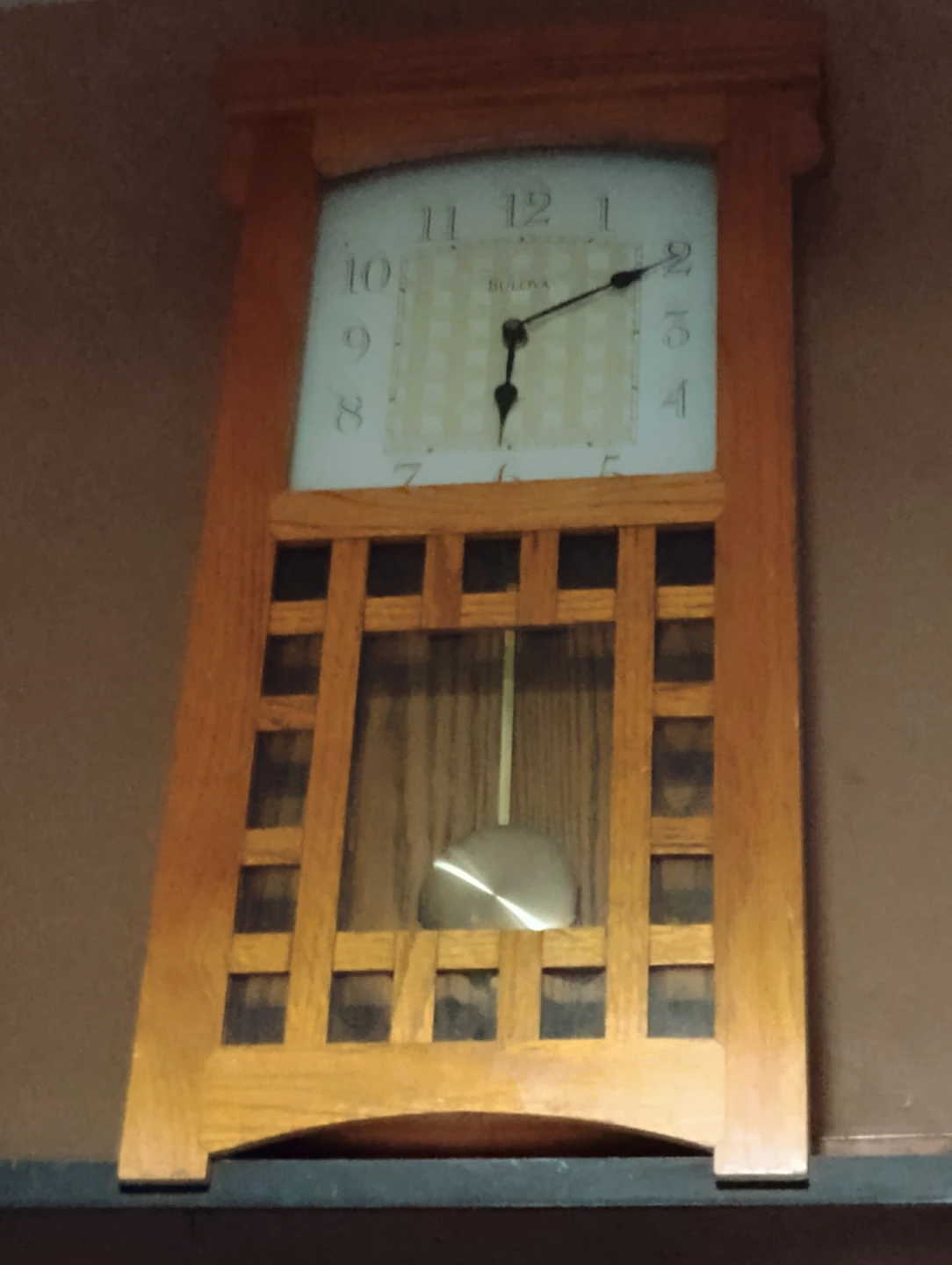 Bulova Wood Pendulum Wall Clock