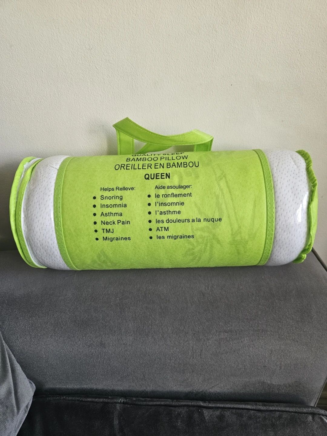Bamboo Memory Foam Pillow, Queen 😴 💤 🛏 - photo 2