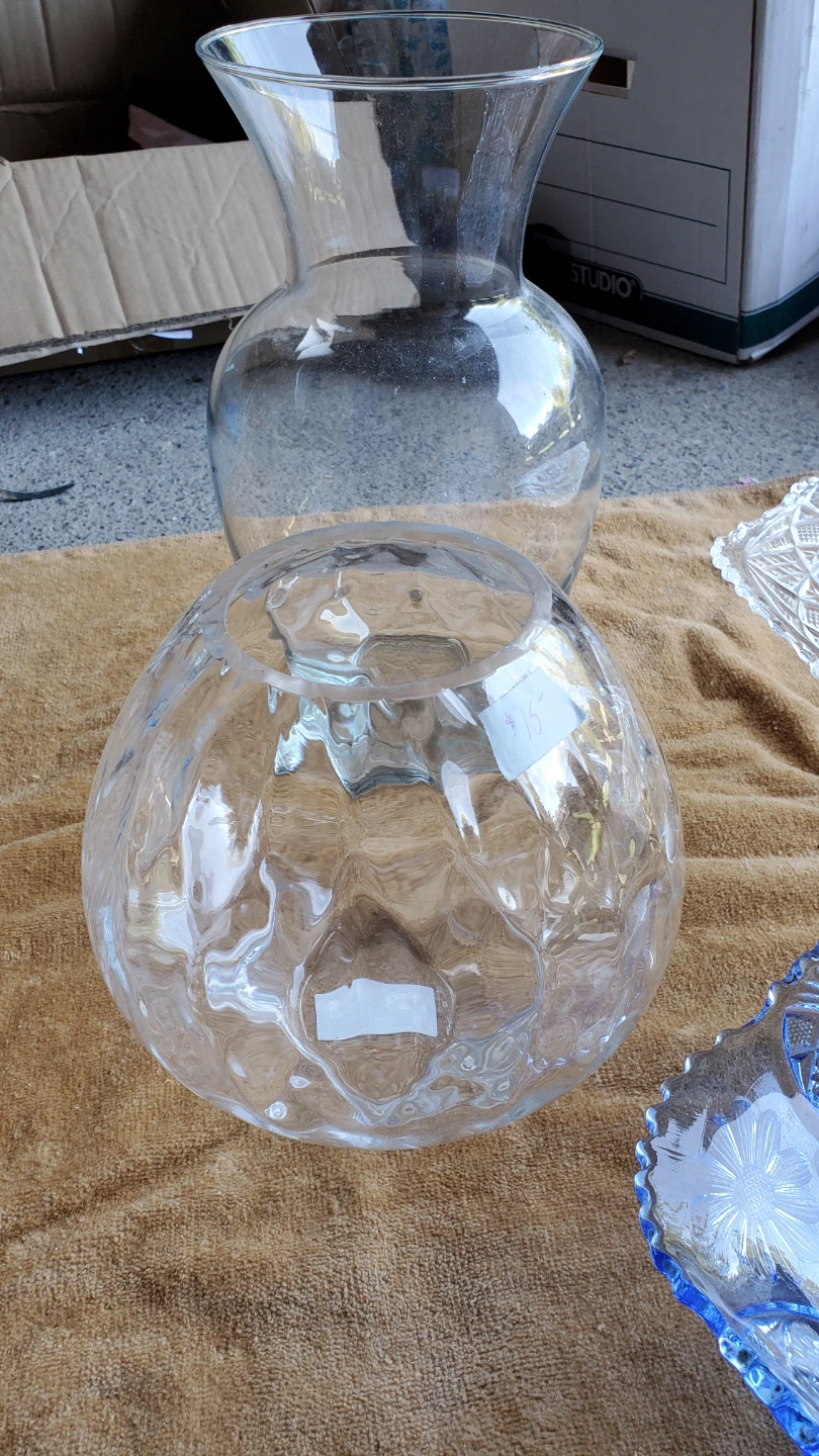 Blue Vintage Embossed Glass Bowl - photo 3