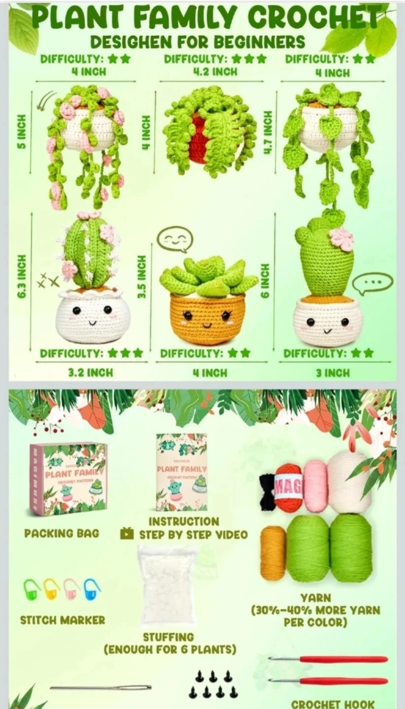 New Plant Family Crochet Kit - photo 2