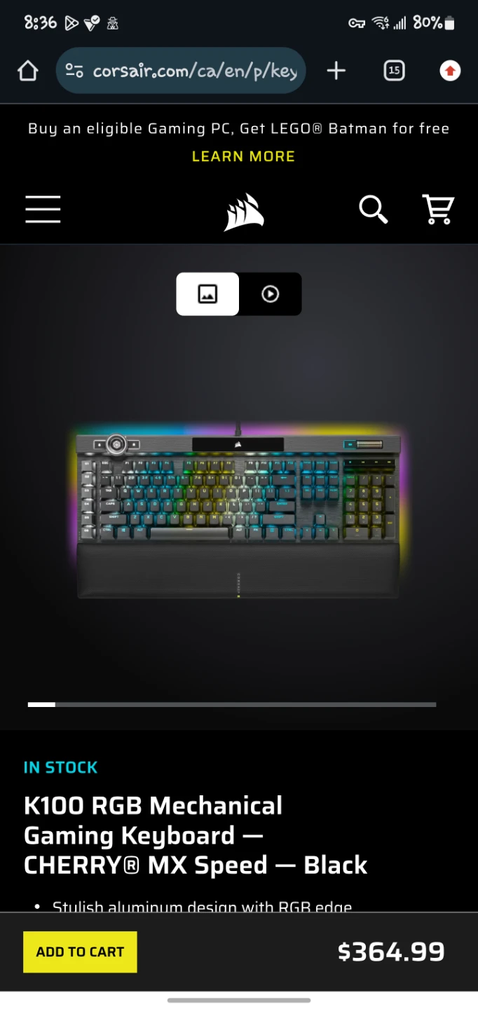 Corsair K100 RGB Mechanical Gaming Keyboard - photo 4