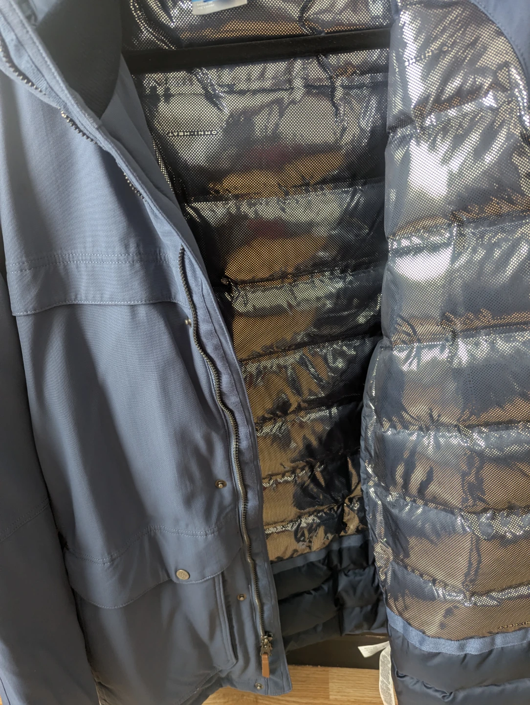 Columbia Blue Winter Jacket with Faux Fur Hood - photo 2