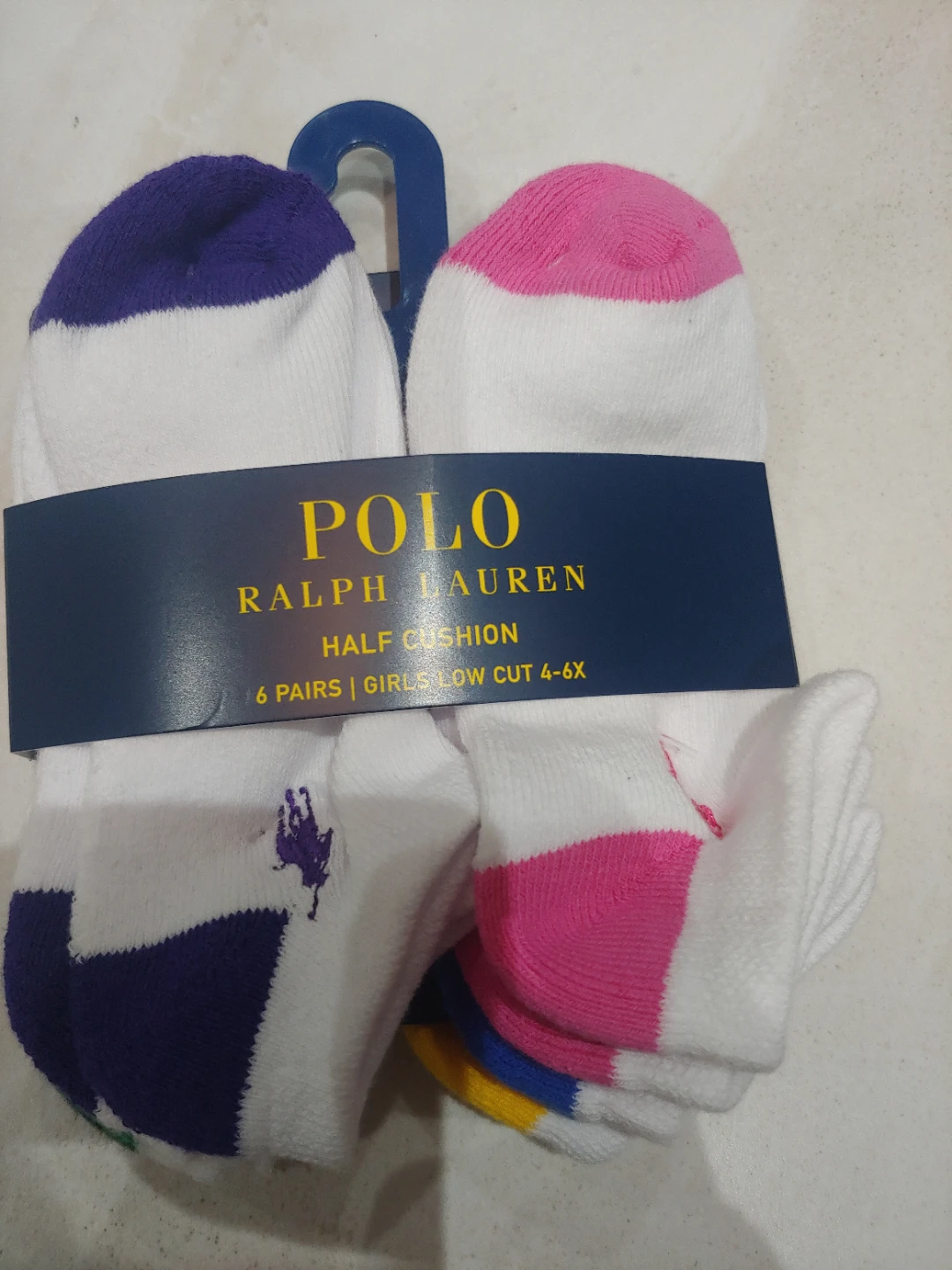 New Polo Ralph Lauren Girls Socks - 6 Pairs 4-6X
