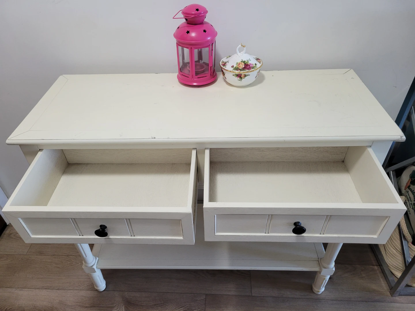 Cream Console Table with Drawers - photo 2