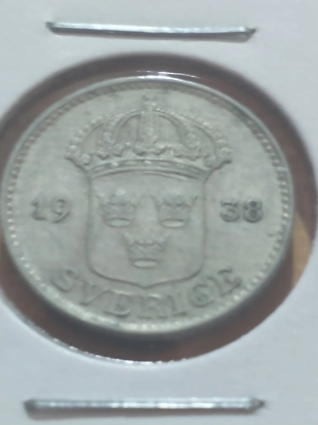1938 Sweden Gustav V 25 Ore silver coin KM #785