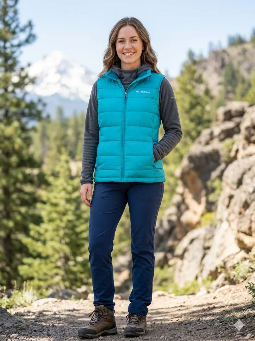 Columbia Puffer Vest - Teal - Size L