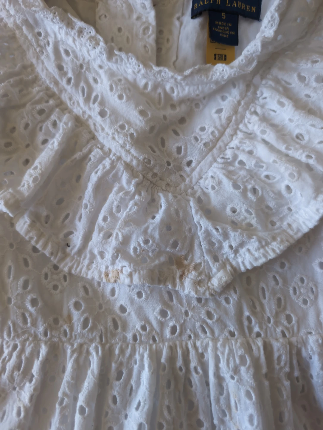 Polo Ralph Lauren White Eyelet Dress Size 5 - photo 4