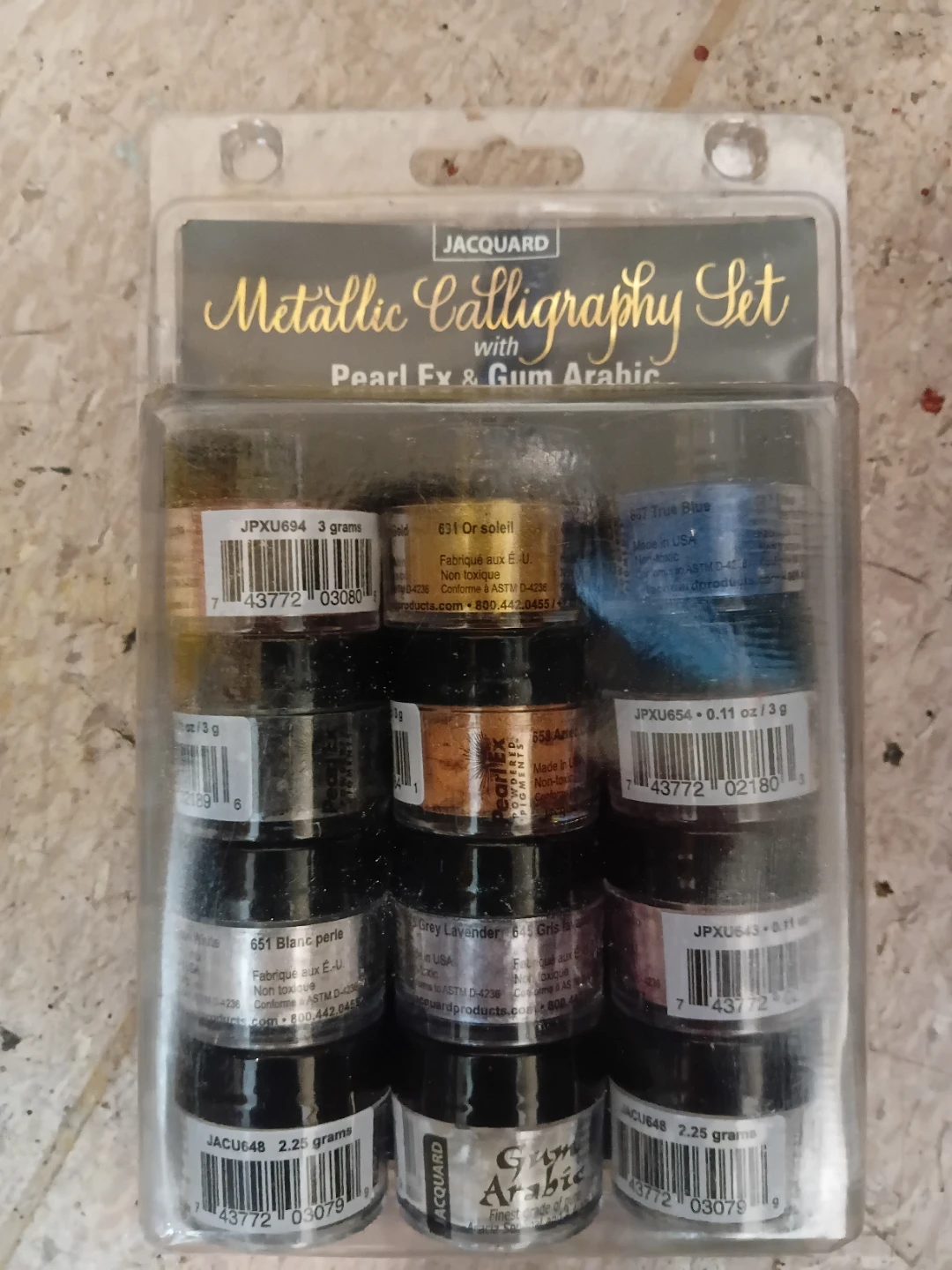 Jacquard Perl Ex Metallic Calligraphy Set wit