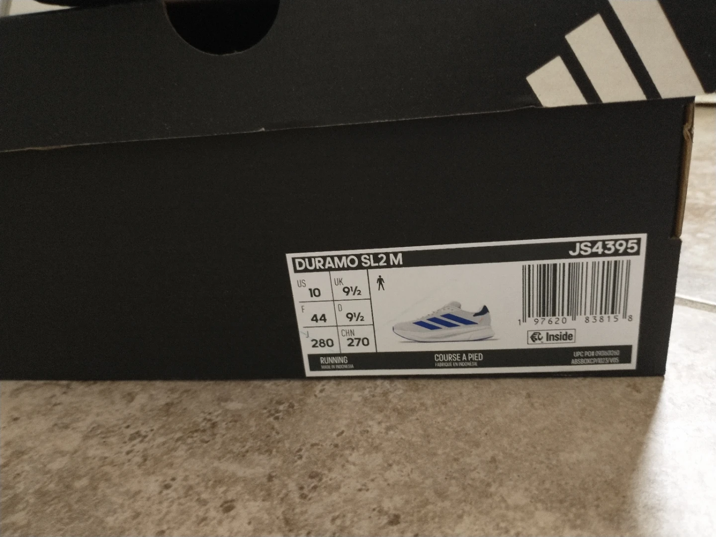 Adidas Duramo SL 2.0 Running Shoes - White/Blue - Men's US 10 - photo 2