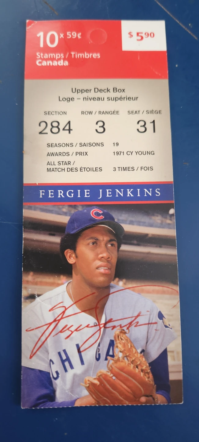 Fergie Jenkins Canada 59 Cent Stamps