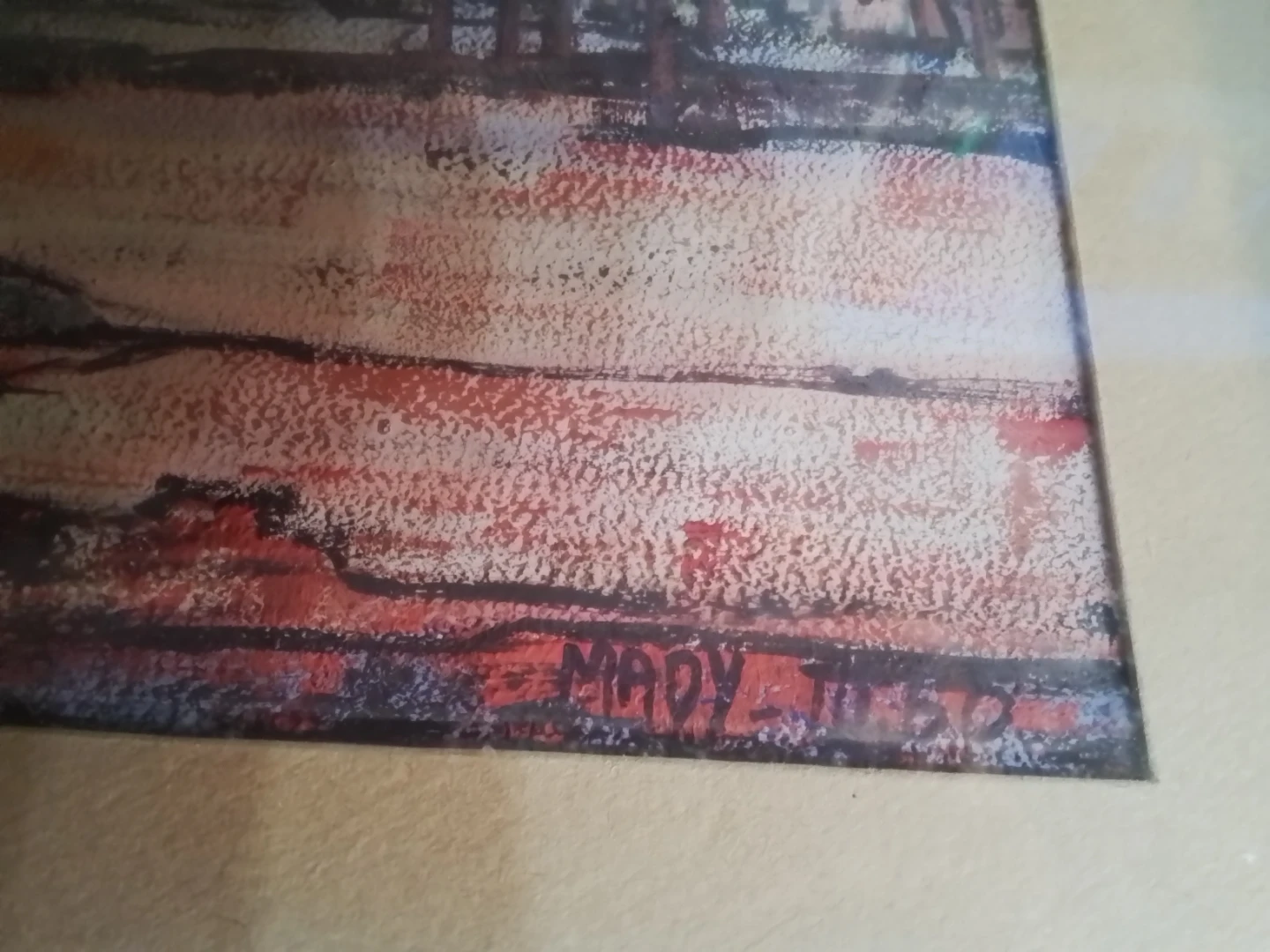 Rare Mid-Century Original Mady Tiso Tempera Painting - photo 3