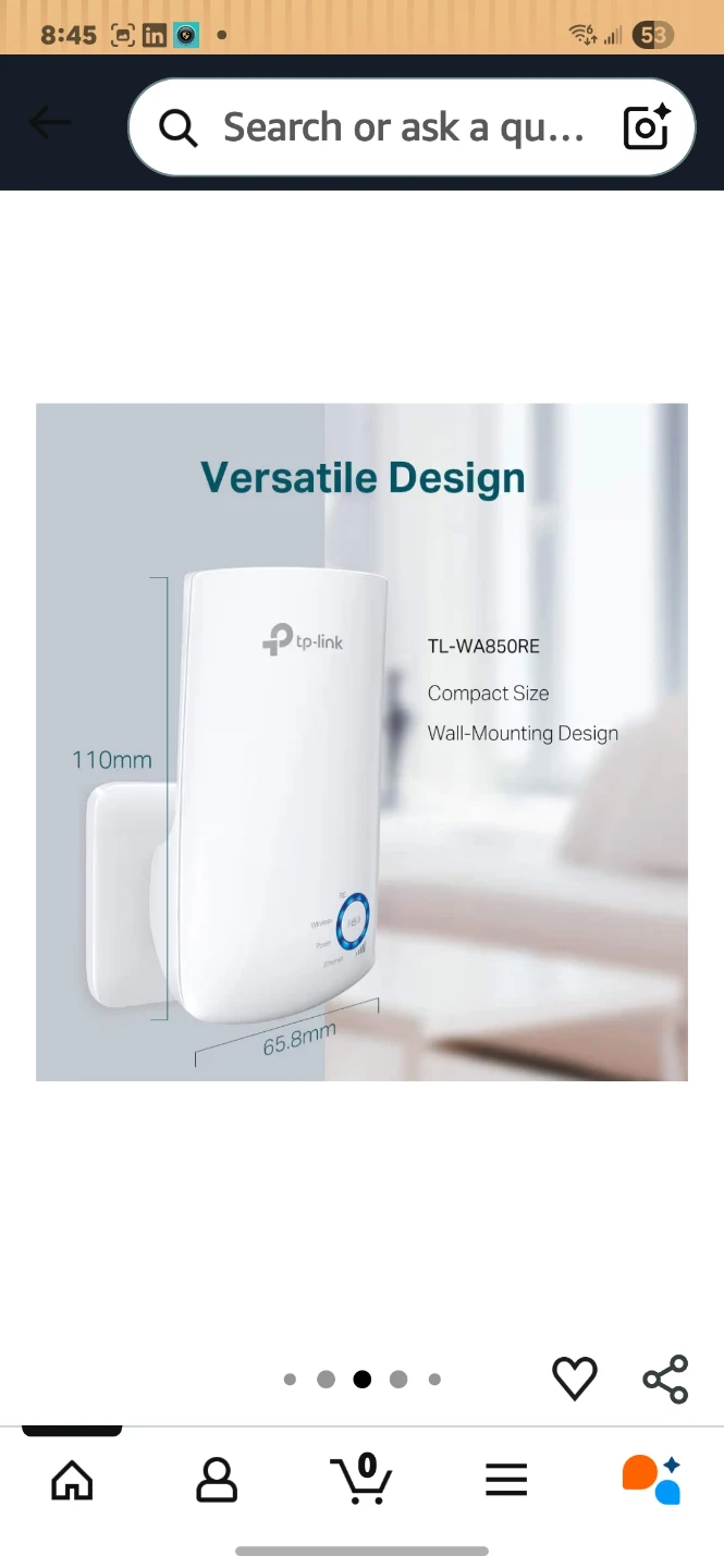 TP-Link N300 WiFi Extender TL-WA850RE - photo 3