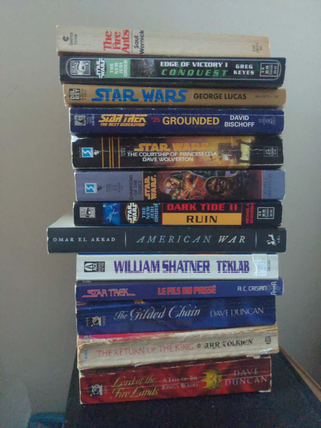 Stack of Science Fiction and Fantasy Books