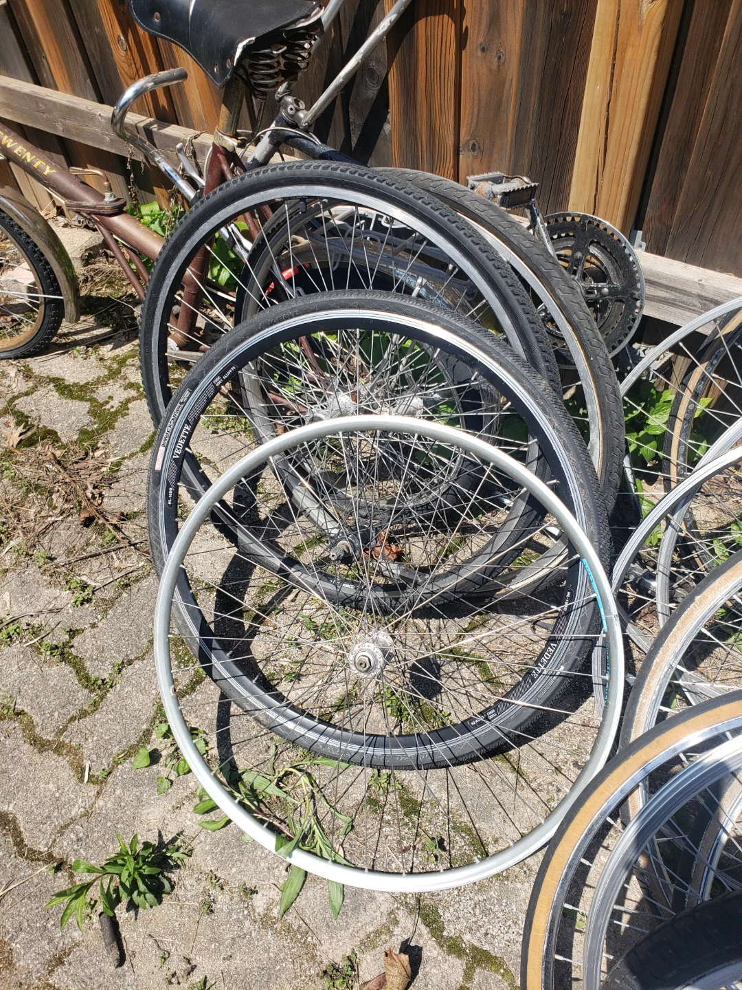 Used Bicycle Wheels Assortment