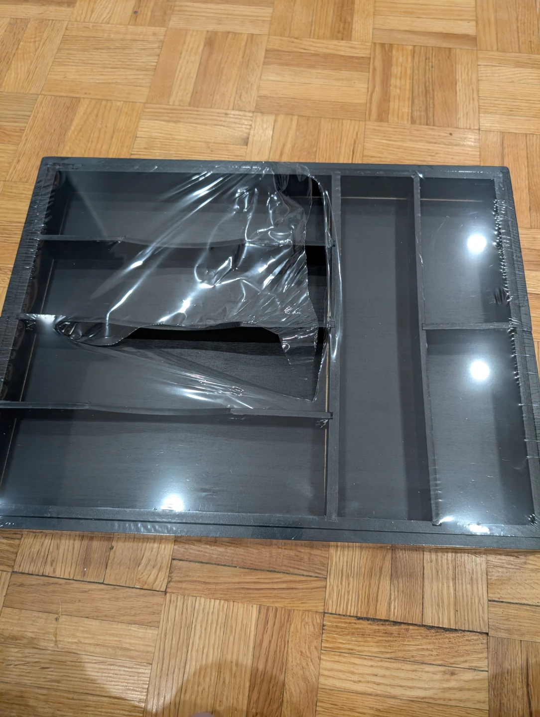 Black Drawer Organizer Tray