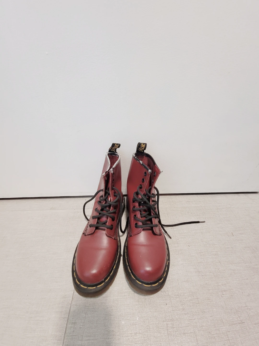 Dr. Martens Red Leather Boots