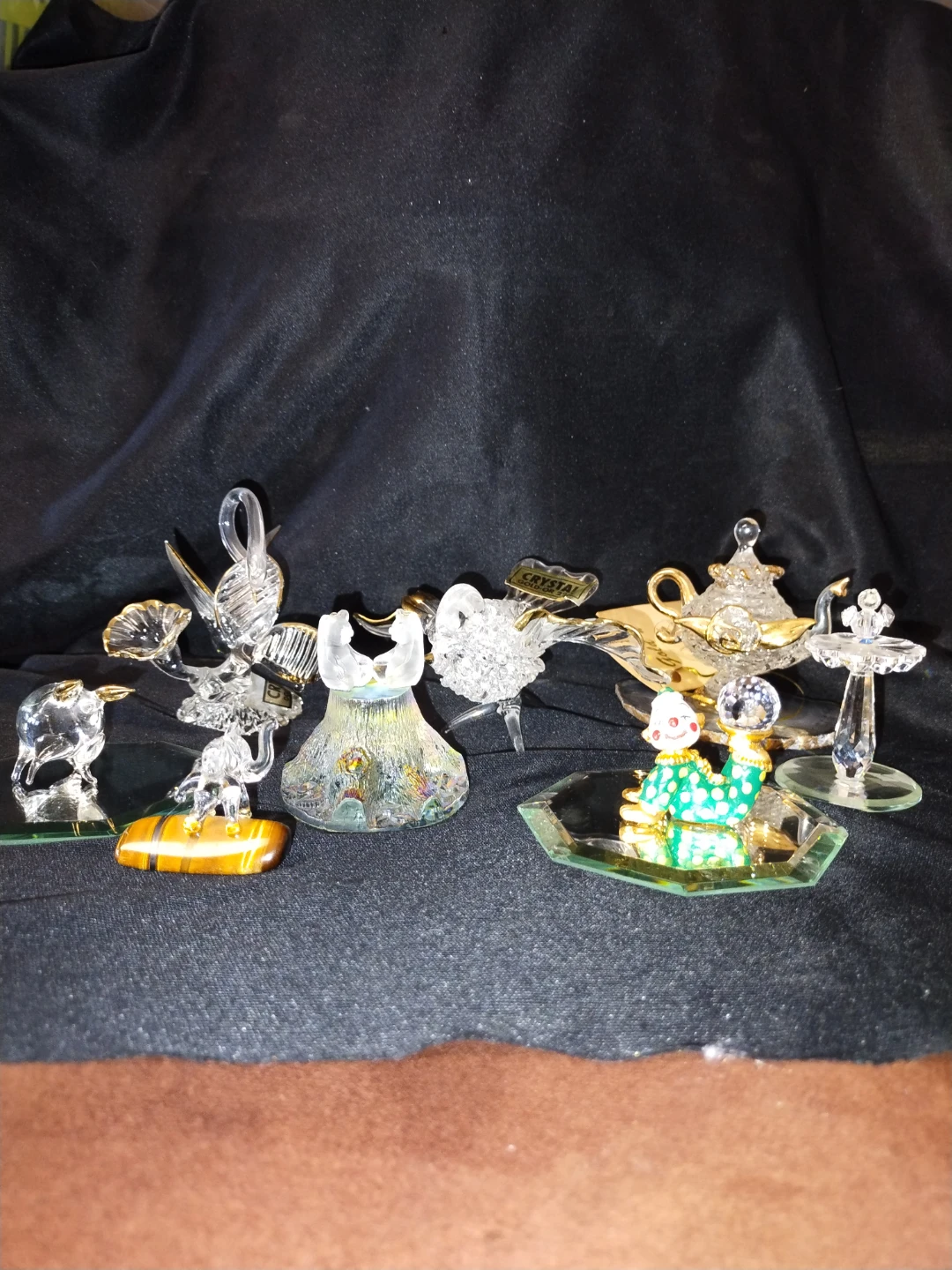 Glass Genie Lamp & Figurines Collection